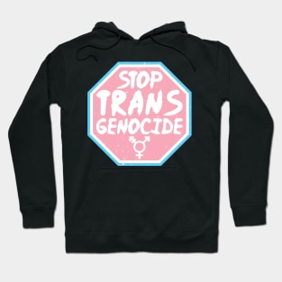 Trans Rights - STOP TRANS GENOCIDE - Pink Hoodie